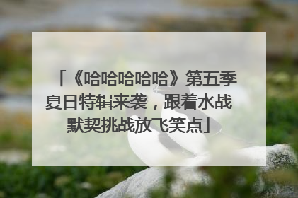 《哈哈哈哈哈》第五季夏日特辑来袭，跟着水战默契挑战放飞笑点