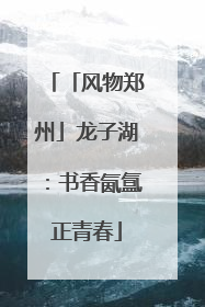 「风物郑州」龙子湖：书香氤氲正青春