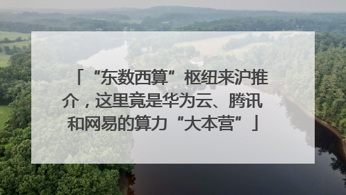 “东数西算”枢纽来沪推介，这里竟是华为云、腾讯和网易的算力“大本营”