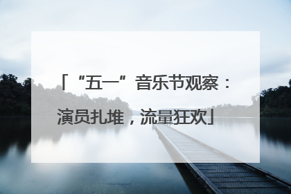“五一”音乐节观察：演员扎堆，流量狂欢