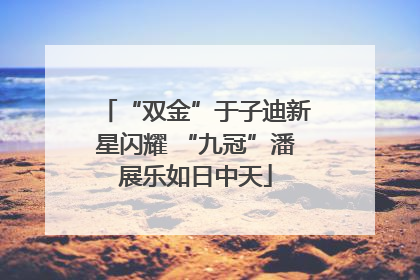 “双金”于子迪新星闪耀 “九冠”潘展乐如日中天