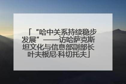 “哈中关系持续稳步发展”——访哈萨克斯坦文化与信息部副部长叶夫根尼·科切托夫