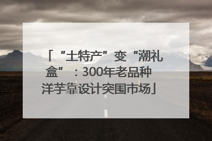 “土特产”变“潮礼盒”：300年老品种洋芋靠设计突围市场