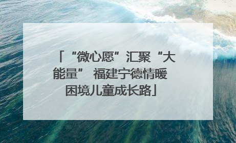 “微心愿”汇聚“大能量” 福建宁德情暖困境儿童成长路