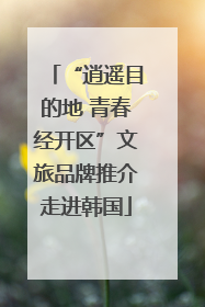 “逍遥目的地 青春经开区”文旅品牌推介走进韩国