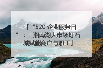 “520 企业服务日”：三湘南湖大市场灯石城赋能商户与职工
