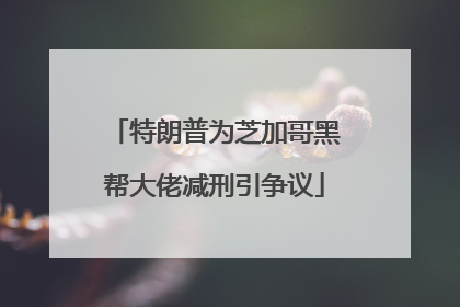特朗普为芝加哥黑帮大佬减刑引争议