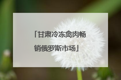 甘肃冷冻禽肉畅销俄罗斯市场