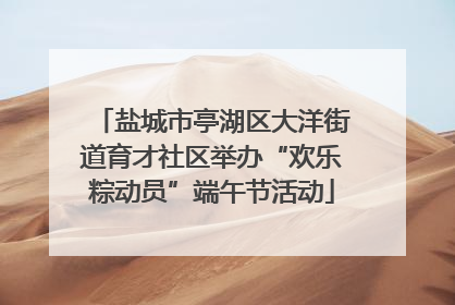 盐城市亭湖区大洋街道育才社区举办“欢乐粽动员”端午节活动