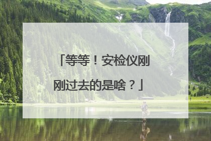 等等！安检仪刚刚过去的是啥？