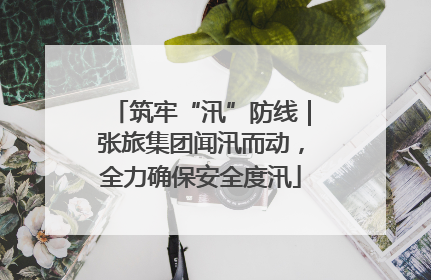筑牢“汛”防线｜张旅集团闻汛而动，全力确保安全度汛