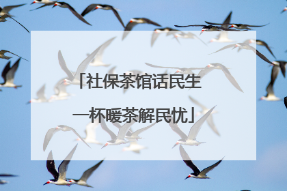 社保茶馆话民生 一杯暖茶解民忧