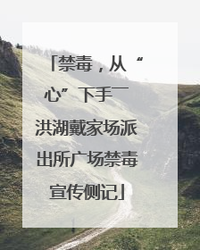 禁毒，从“心”下手――洪湖戴家场派出所广场禁毒宣传侧记