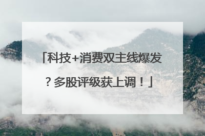 科技+消费双主线爆发？多股评级获上调！