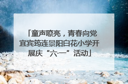 童声嘹亮，青春向党 宜宾筠连景阳白花小学开展庆“六·一”活动