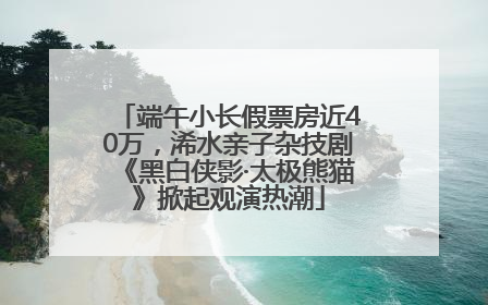 端午小长假票房近40万，浠水亲子杂技剧《黑白侠影·太极熊猫》掀起观演热潮