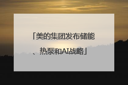 美的集团发布储能、热泵和AI战略