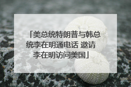 美总统特朗普与韩总统李在明通电话 邀请李在明访问美国