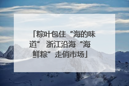 粽叶包住“海的味道” 浙江沿海“海鲜粽”走俏市场