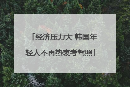 经济压力大 韩国年轻人不再热衷考驾照