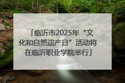 临沂市2025年“文化和自然遗产日”活动将在临沂职业学院举行