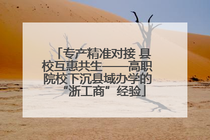 专产精准对接 县校互惠共生——高职院校下沉县域办学的“浙工商”经验