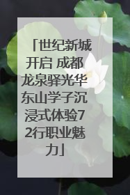 世纪新城开启 成都龙泉驿光华东山学子沉浸式体验72行职业魅力