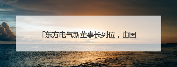 东方电气新董事长到位，由国机集团原总经理罗乾宜出任