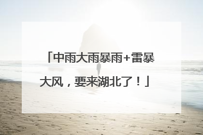 中雨大雨暴雨+雷暴大风，要来湖北了！