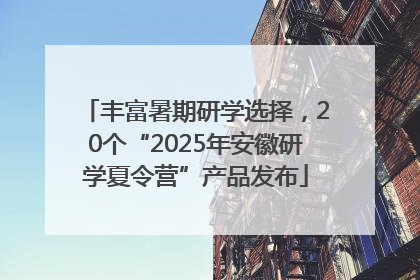 丰富暑期研学选择，20个“2025年安徽研学夏令营”产品发布