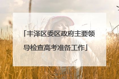 丰泽区委区政府主要领导检查高考准备工作