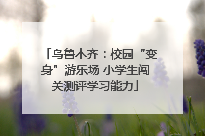 乌鲁木齐：校园“变身”游乐场 小学生闯关测评学习能力