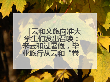 云和文旅向准大学生们发出召唤：来云和过暑假，毕业旅行从云和“卷”起来