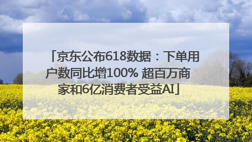 京东公布618数据：下单用户数同比增100% 超百万商家和6亿消费者受益AI