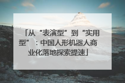 从“表演型”到“实用型”：中国人形机器人商业化落地探索提速