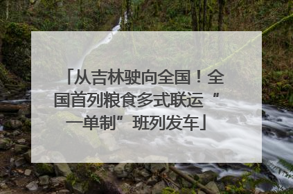 从吉林驶向全国！全国首列粮食多式联运“一单制”班列发车