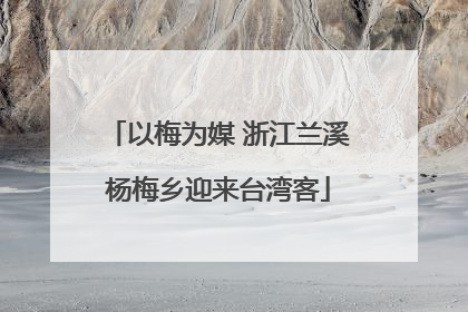 以梅为媒 浙江兰溪杨梅乡迎来台湾客
