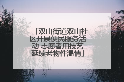 双山街道双山社区开展便民服务活动 志愿者用技艺延续老物件温情