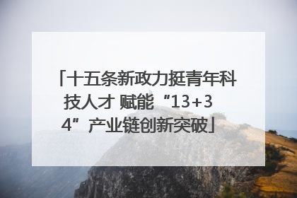 十五条新政力挺青年科技人才 赋能“13+34”产业链创新突破