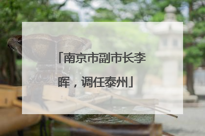 南京市副市长李晖，调任泰州