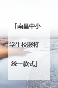 南昌中小学生校服将统一款式