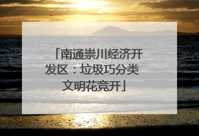 南通崇川经济开发区：垃圾巧分类 文明花竞开