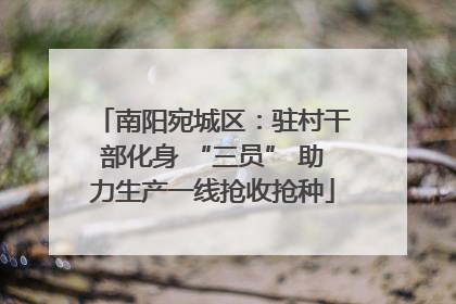 南阳宛城区：驻村干部化身 “三员” 助力生产一线抢收抢种