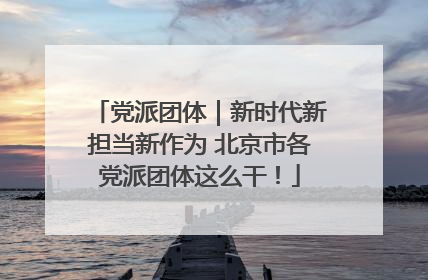 党派团体｜新时代新担当新作为 北京市各党派团体这么干！