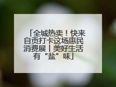 全城热卖！快来自贡打卡这场惠民消费展丨美好生活有“盐”味
