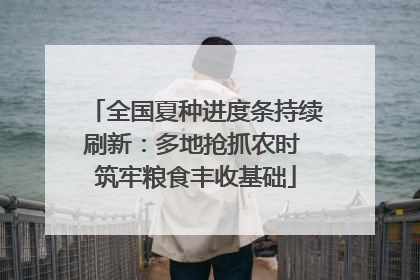 全国夏种进度条持续刷新：多地抢抓农时 筑牢粮食丰收基础