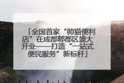 全国首家“帅猫便利店”在成都郫都区盛大开业——打造“一站式便民服务”新标杆