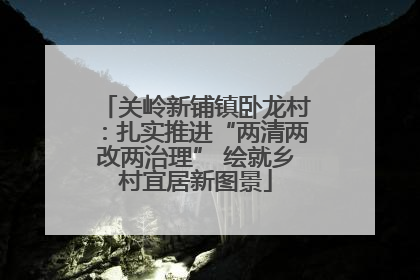 关岭新铺镇卧龙村：扎实推进“两清两改两治理” 绘就乡村宜居新图景
