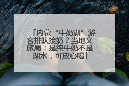 内蒙“牛奶湖”游客排队接奶？当地文旅局：是纯牛奶不是湖水，可放心喝