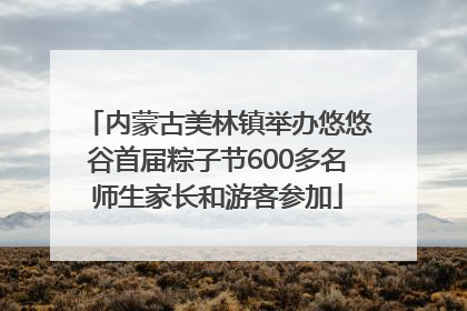 内蒙古美林镇举办悠悠谷首届粽子节600多名师生家长和游客参加